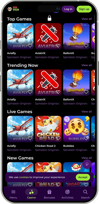 Spinstein application